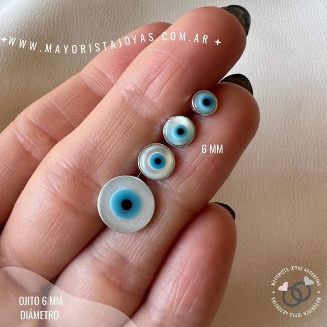 AROS PLATA OJITOS 6 MM (PPF0125)