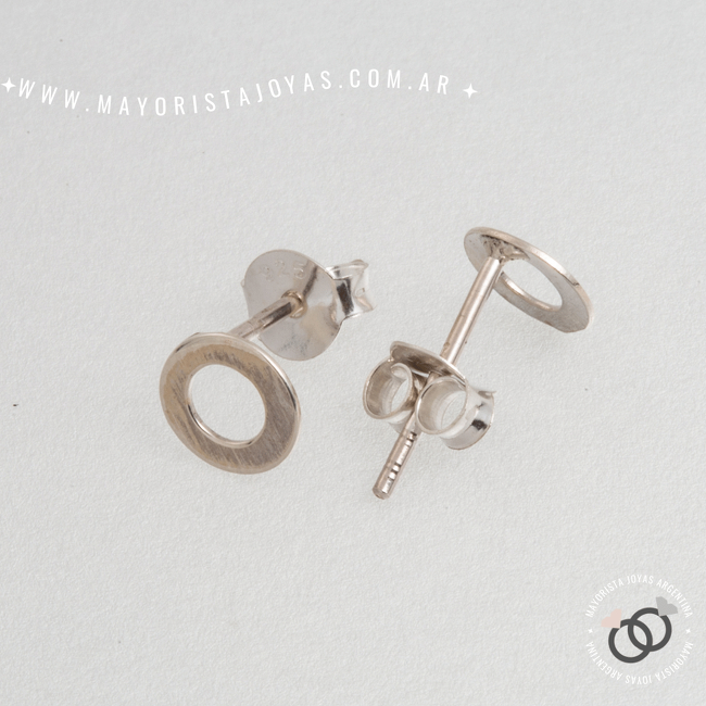 AROS PLATA CIRCULO CALADO (PPF0076)