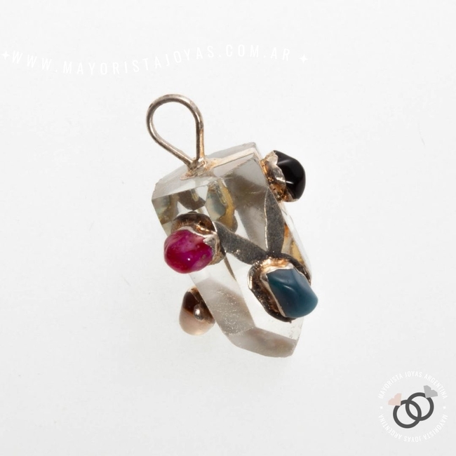 DIJE (BD013) CUARZO CRISTAL 7 CHACRAS