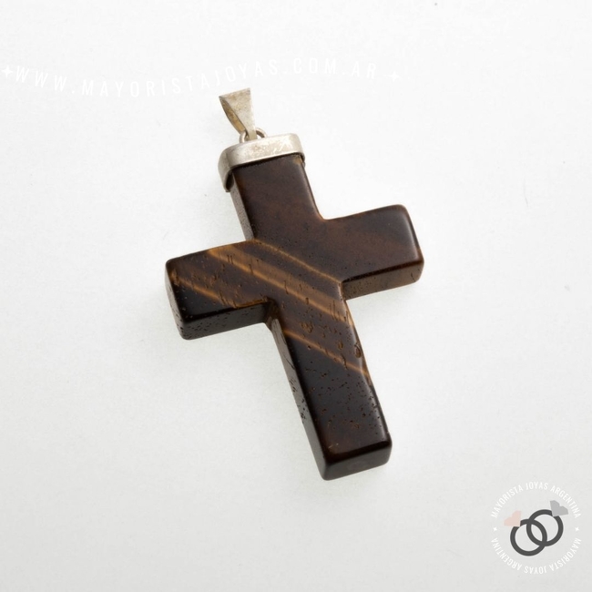 DIJE (BD016) CRUZ OJO DE TIGRE