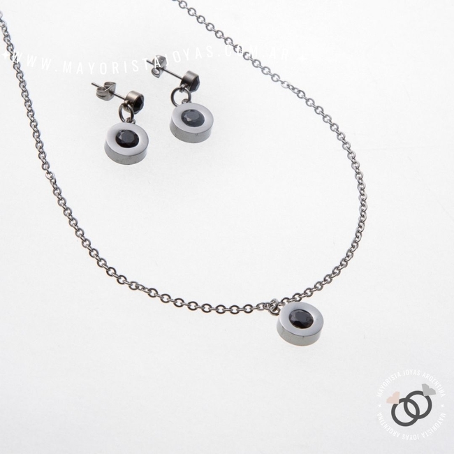 COLLAR ACERO y AROS (CA029)