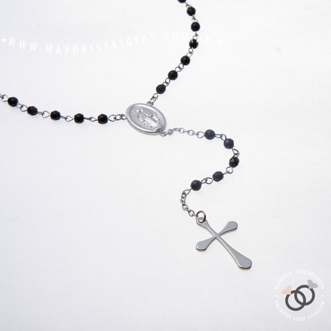 ROSARIO ACERO Y CRISTAL (CA052)