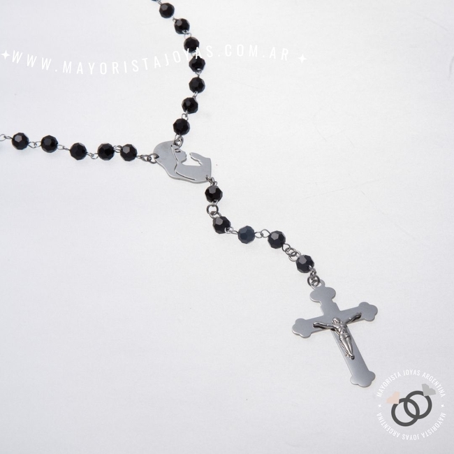 ROSARIO ACERO Y CRISTAL (CA058)