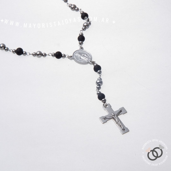 ROSARIO ACERO Y CRISTAL (CA061)
