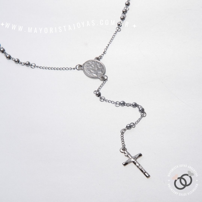 ROSARIO ACERO Y CRISTAL (CA065)