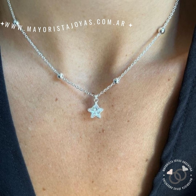 COLLAR PLATA 925 Y CUBIC (PCC078)