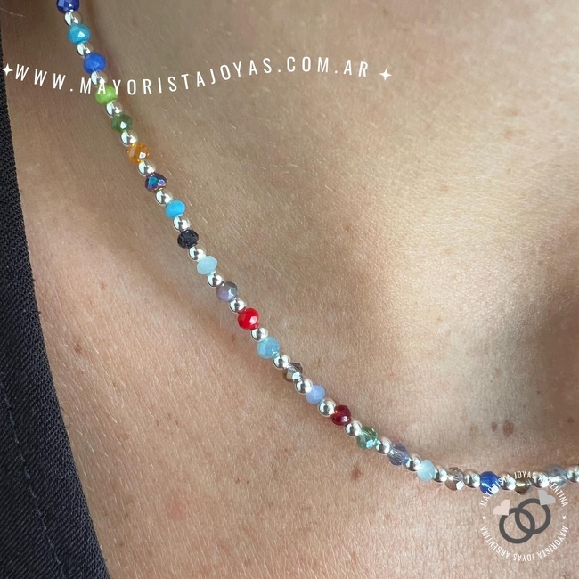 COLLAR PLATA 925 Y CUBIC (PCK022)