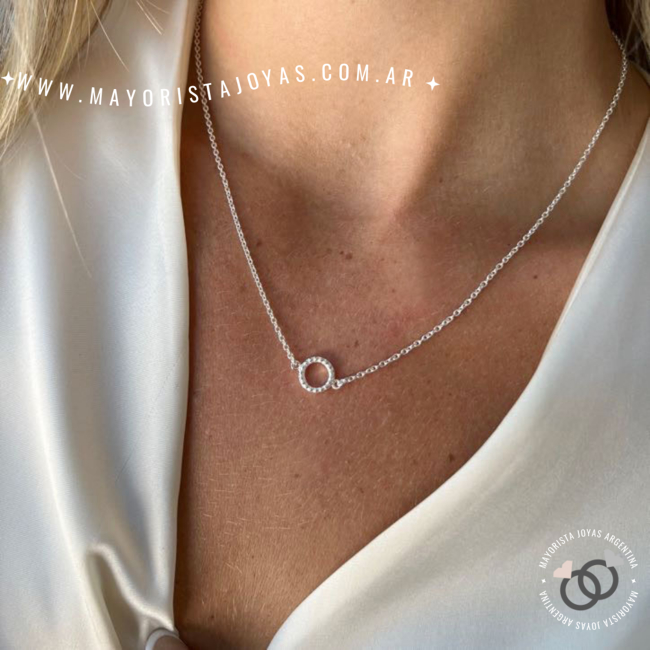 COLLAR PLATA LISA (PCL058)