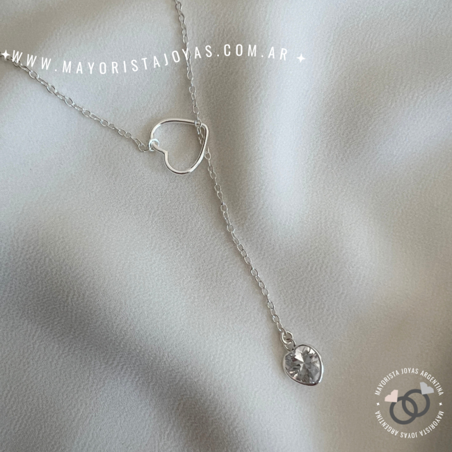 COLLAR PLATA Y CRISTAL (PCC058)