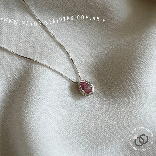 COLLAR PLATA Y CRISTAL (PCC066)