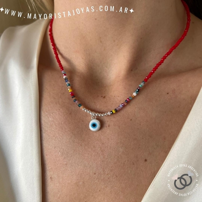 COLLAR PLATA 925 CON CRISTAL (PCK0002)