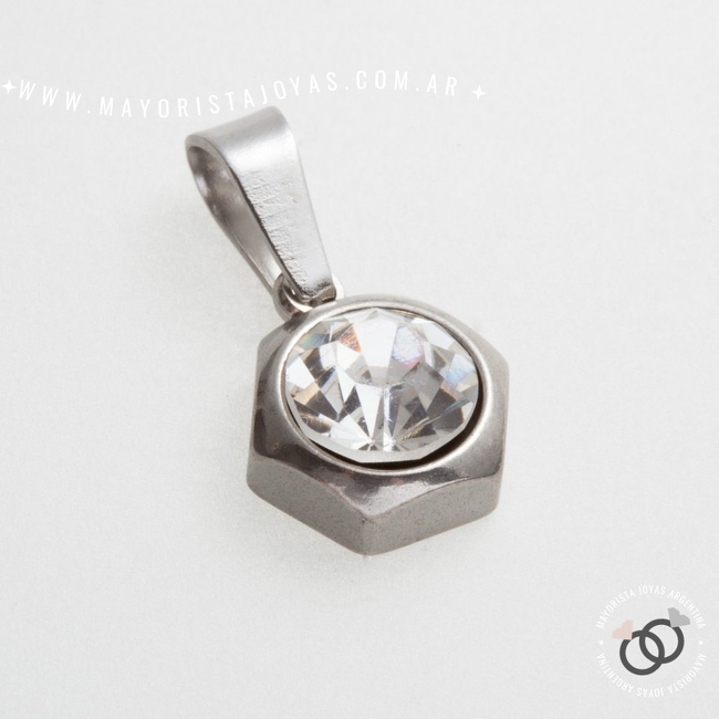 DIJE ACERO PIEDRA  (DAP201)