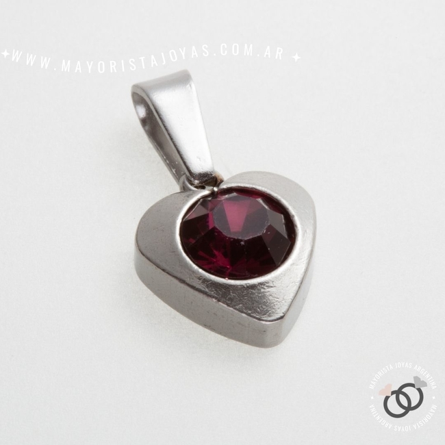 DIJE ACERO PIEDRA  (DAP202)