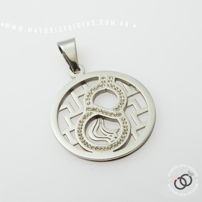 DIJE ACERO PIEDRA  (DAP301)