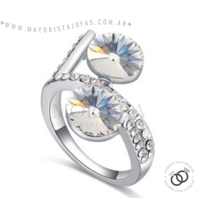 ANILLO CON  CRISTAL (MAN0044)