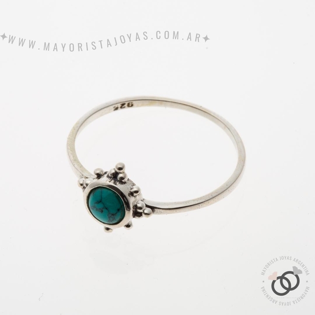 ANILLO PLATA Y PIEDRA (PAP331T)