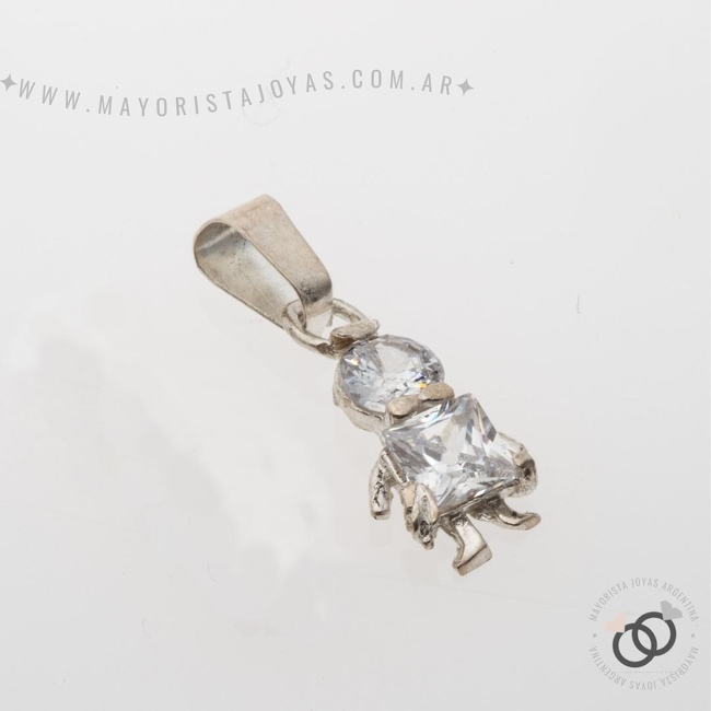 DIJE PLATA Y CUBIC (PDC144)