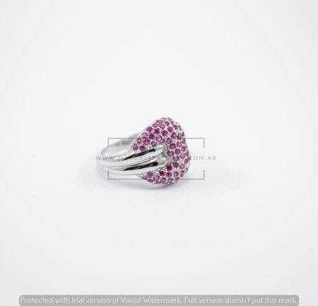 ANILLO CORAZON CIRCON RUBI (PAC001)