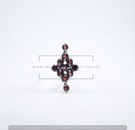 ANILLO TOPACIO ROJO (PAP0075)