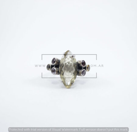 ANILLO CITRINO TOPAZIO AMATISTA (PAP0033)