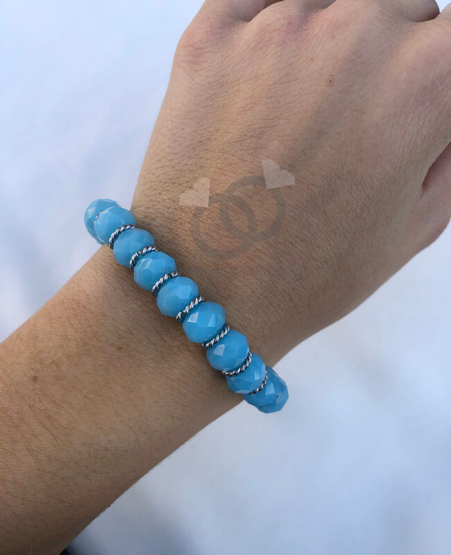 PULSERA ACERO Y CRISTAL (6639)