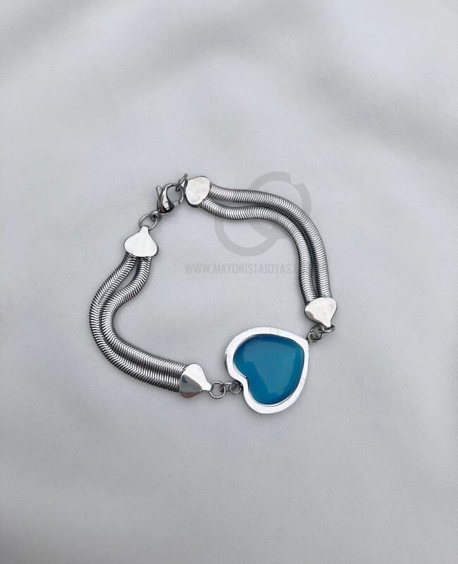 PULSERA ACERO Y ASTERISMO(6215)