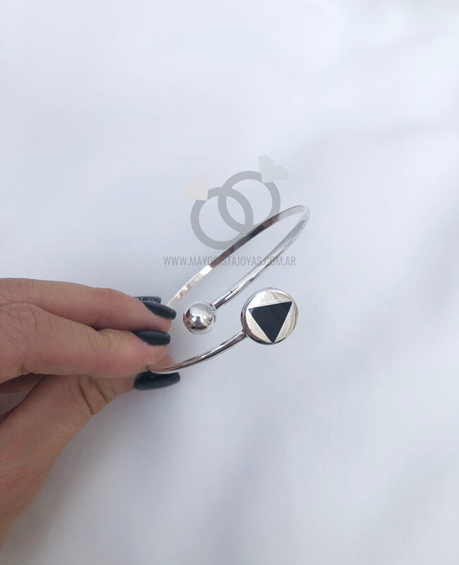 PULSERA TRIANGULO ONIX (PBR045O)