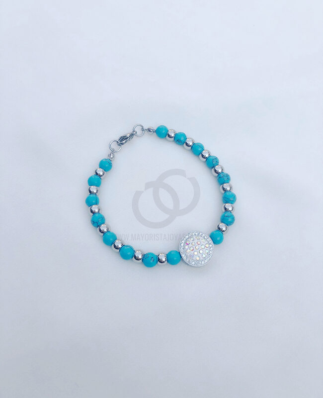 PULSERA ACERO Y ASTERISMO (6198)