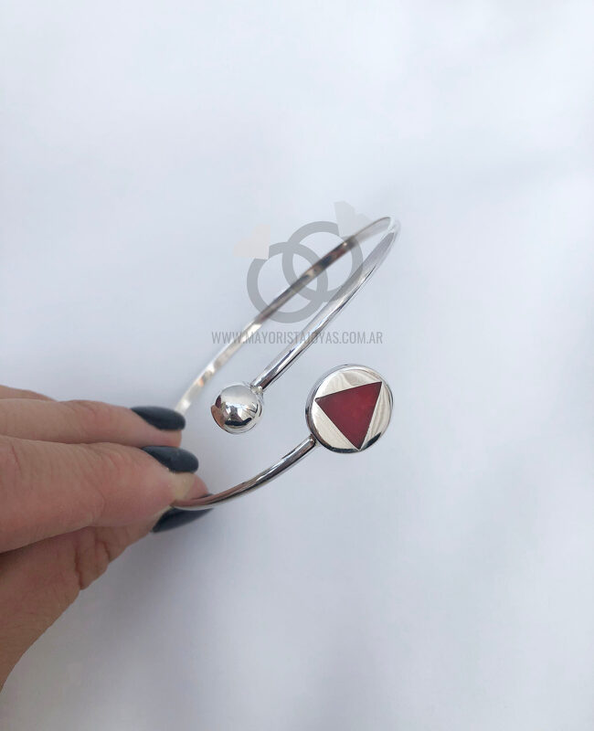 PULSERA TRIANGULO ROJO (PBR045R)