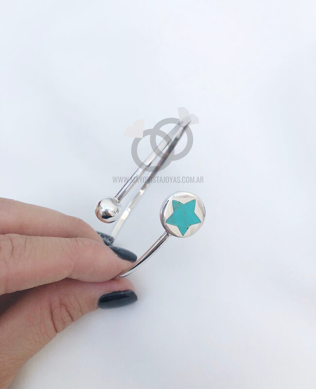 PULSERA ESTRELLA TURQUESA (PBR046T)