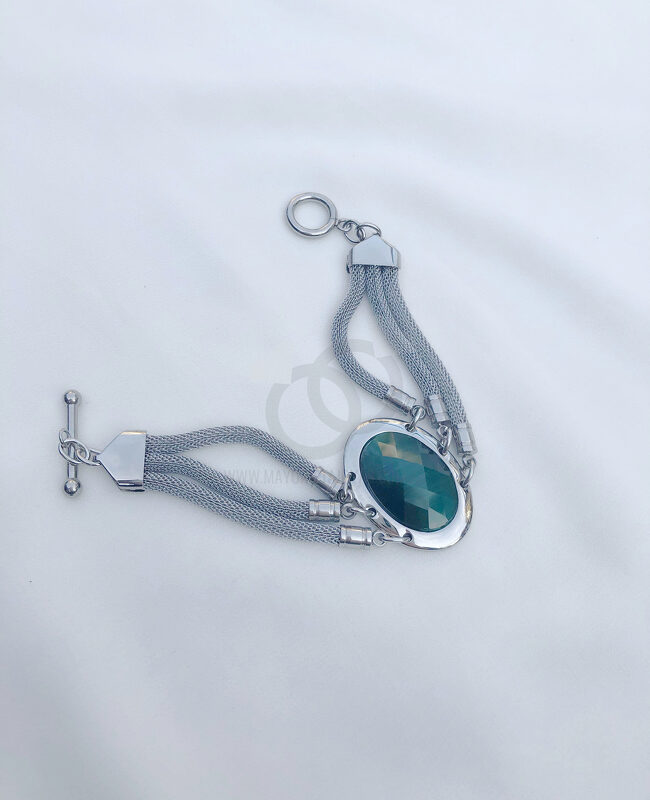 Pulsera Acero con Cristal (6217)