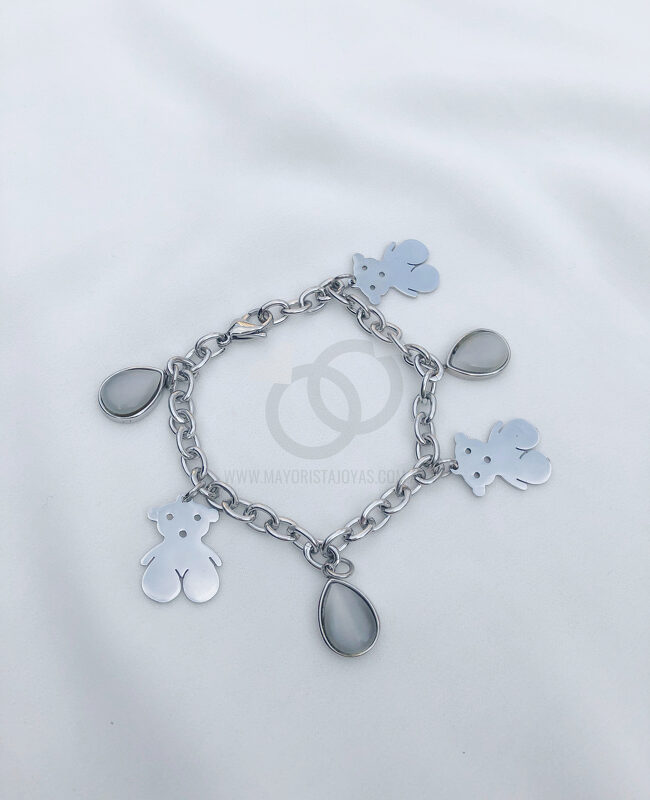 PULSERA ACERO Y ASTERISMO (6645)