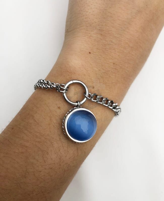 PULSERA ACERO Y ASTERISMO (6262)