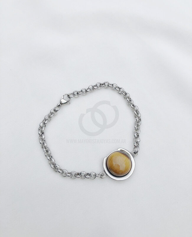 PULSERA ACERO Y ASTERISMO (6264)