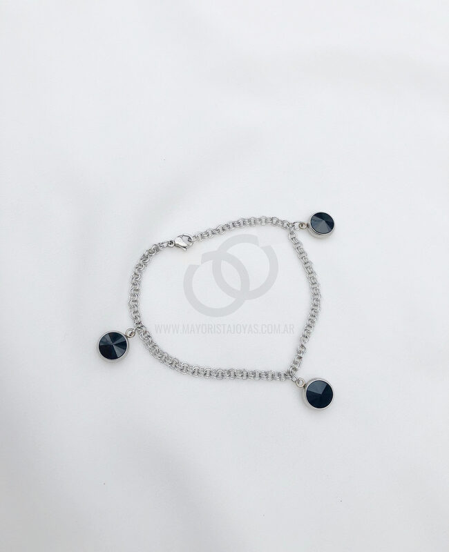 PULSERA ACERO Y CRISTAL (6731)