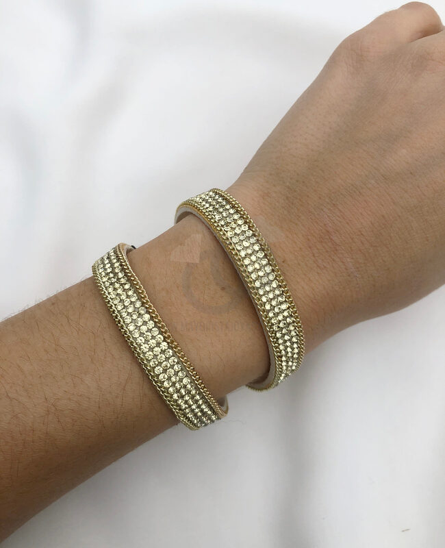 PULSERA ACERO  Y MICROCRISTALES (6585)