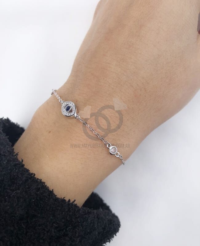 PULSERA PLATA Y ZIRCON (PBZ0027)