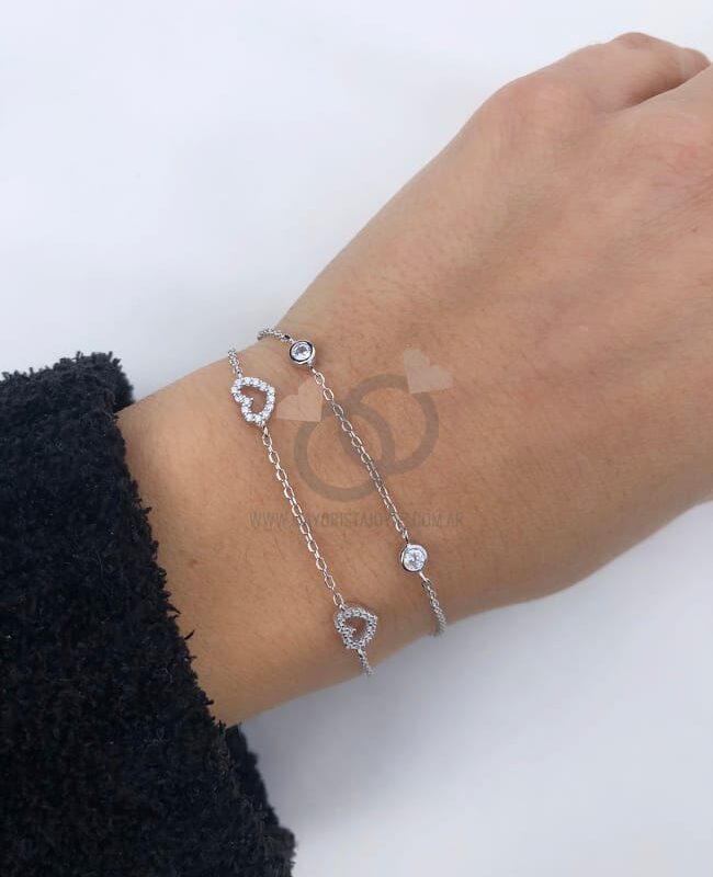 PULSERA PLATA Y ZIRCON (PBZ0028)
