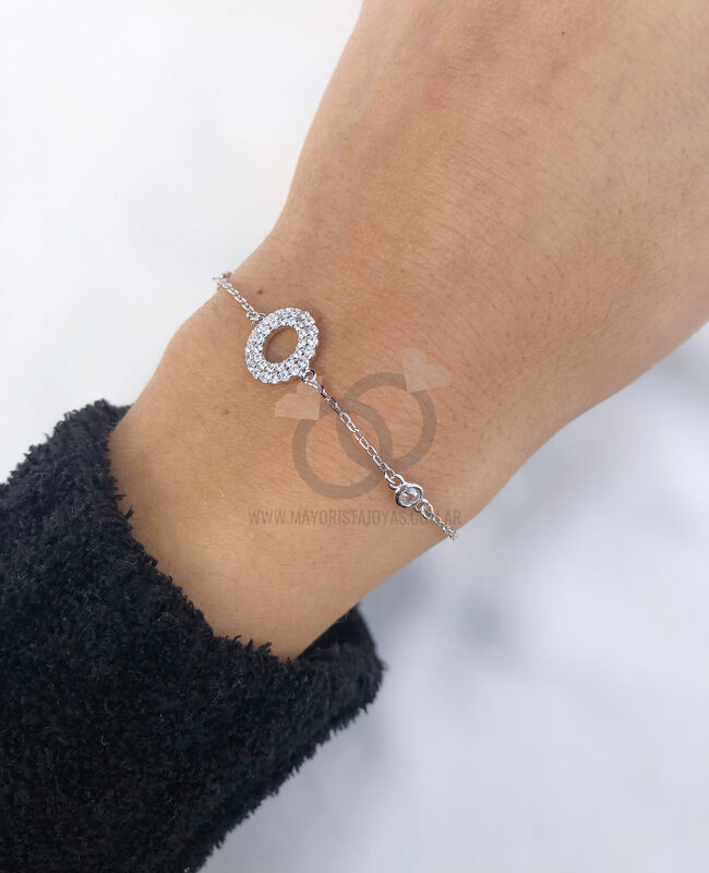 PULSERA PLATA Y ZIRCON (PPZ030)