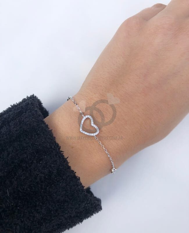 PULSERA PLATA Y ZIRCON (PBZ031)