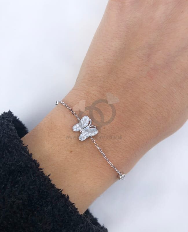 PULSERA PLATA Y ZIRCON (PBZ0033)