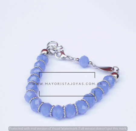 PULSERA ACERO Y CRISTAL (6870)