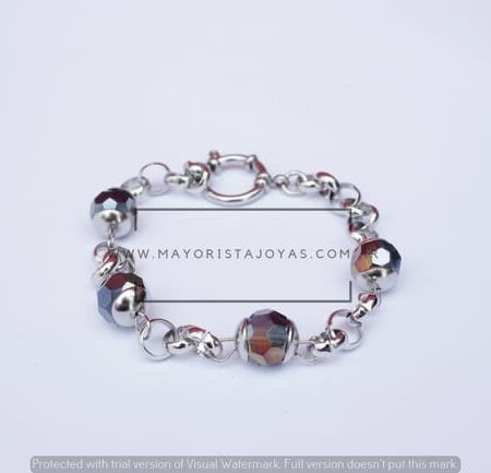 PULSERA ROLÓ Y CRISTAL (6872)