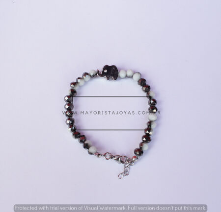 Pulsera de acero con cristal (6324)