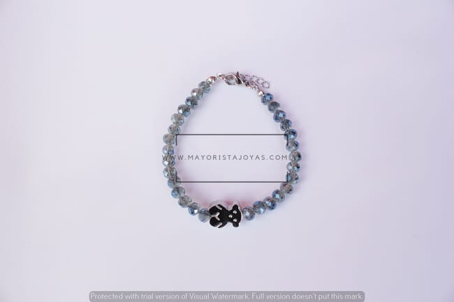 Pulsera de acero con cristal (6323)