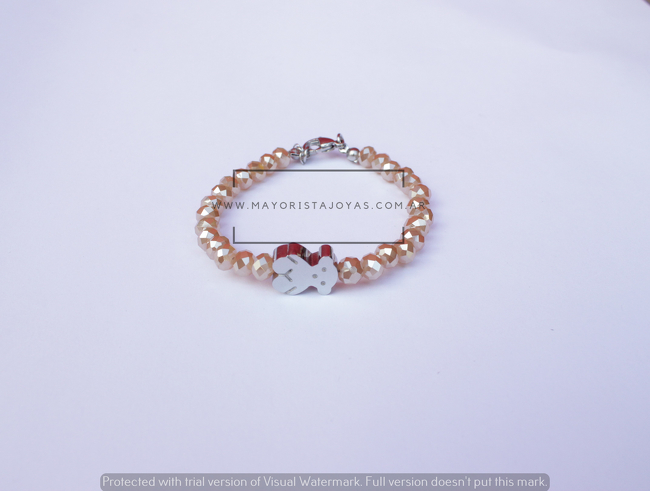 Pulsera de acero con cristal (6321)