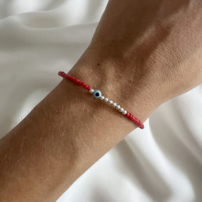 PULSERA PLATA Y CRISTAL (PBC147)