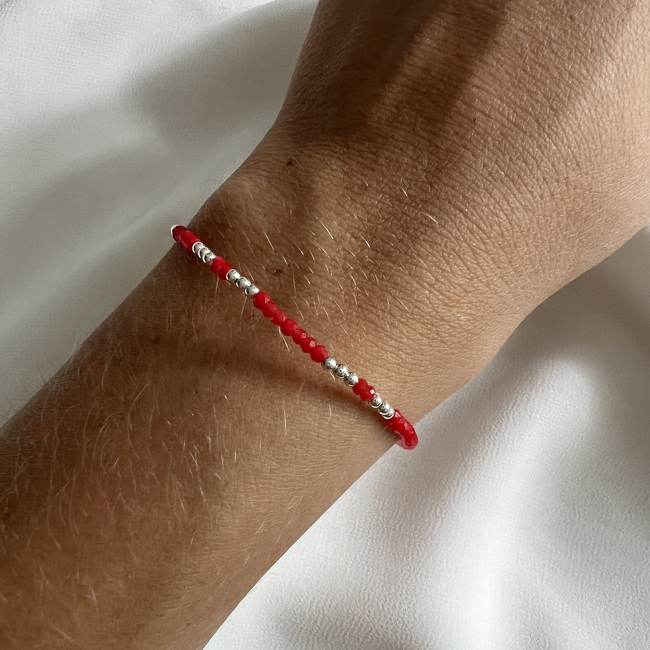 PULSERA PLATA Y CRISTAL (PBC149)