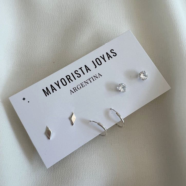 SET AROS PLATA Y CUBIC (PPC0170)