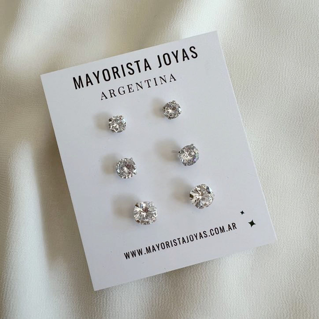 SET AROS PLATA Y CUBIC (PPC0166)